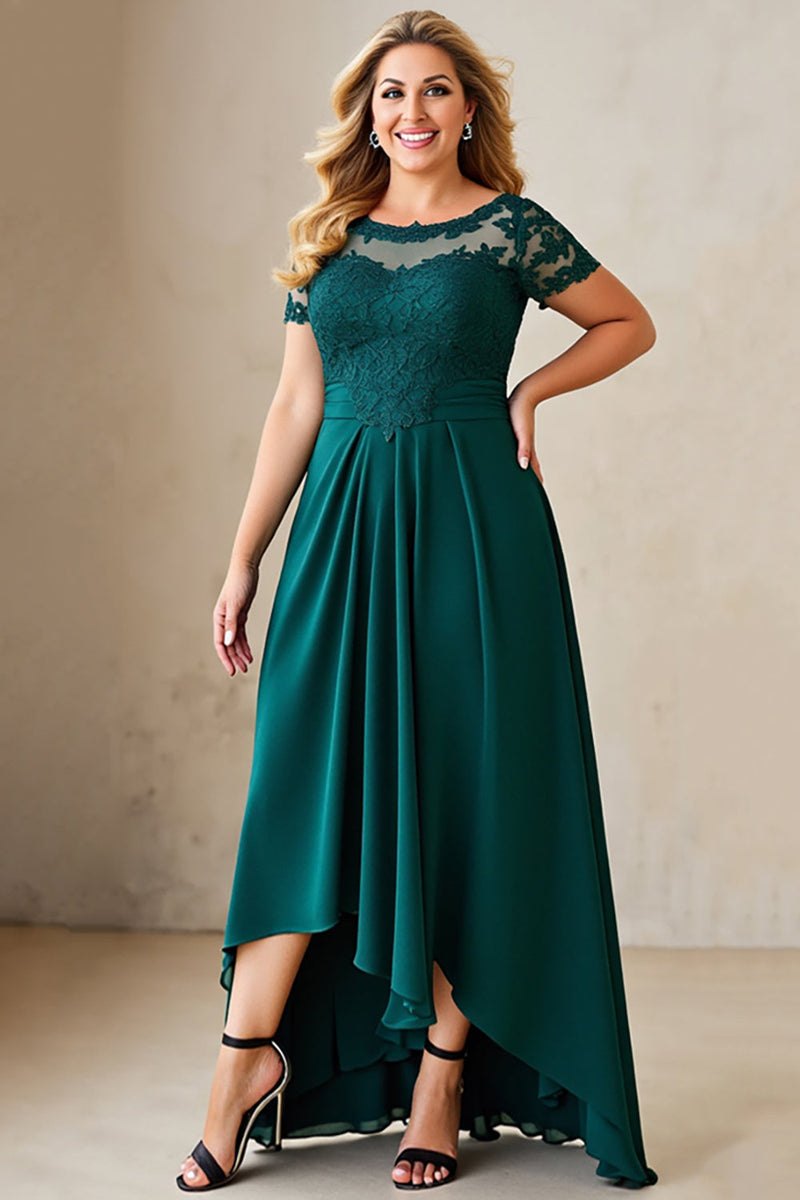Load image into Gallery viewer, Pine A Line Lace Chiffon Plus Size Mother of the Bride Dress