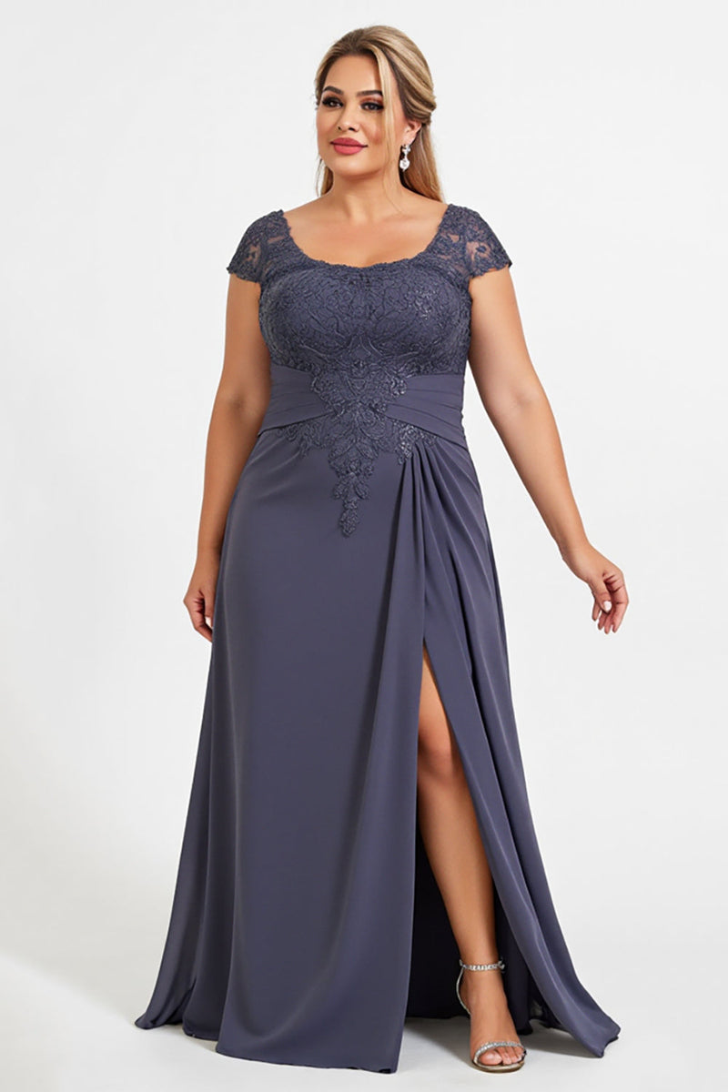 Load image into Gallery viewer, Twilight A Line Chiffon Lace Plus Size Mother of the Bride Dress