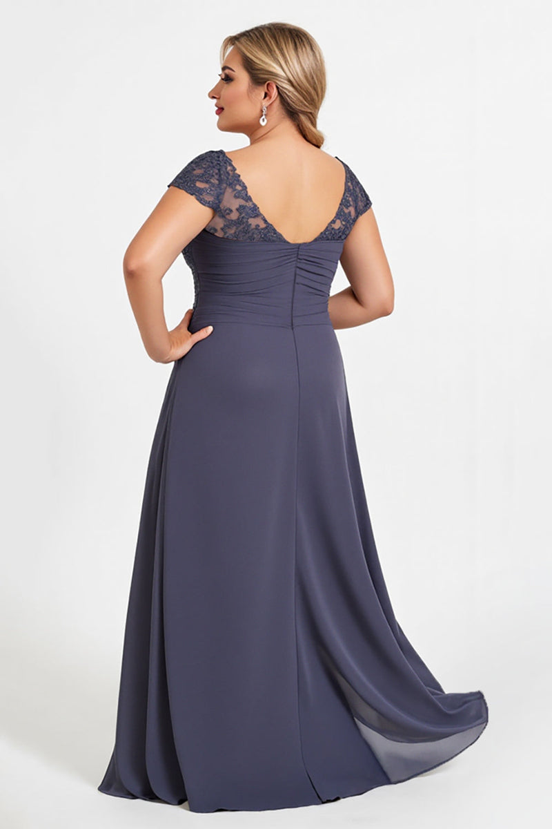 Load image into Gallery viewer, Twilight A Line Chiffon Lace Plus Size Mother of the Bride Dress