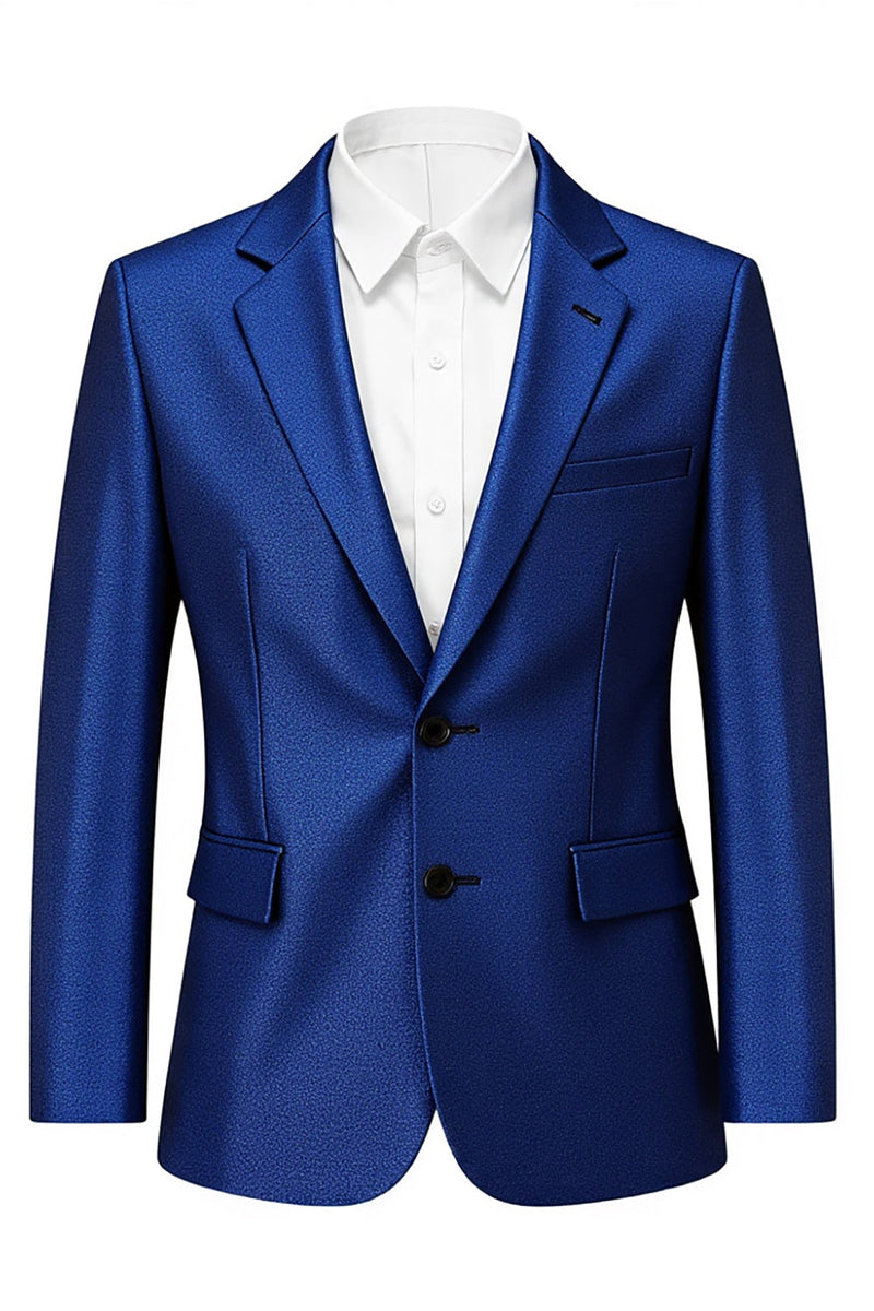 Load image into Gallery viewer, Men&#39;s Royal Blue Double Breasted 2 Pieces Notched Lapel Prom Suits
