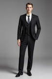 Black Slim Fit 3 Piece Men's Suit
