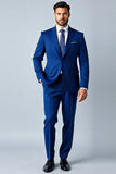 Royal Blue Shawl Lapel Slim Fit 2 pieces Men's Suit