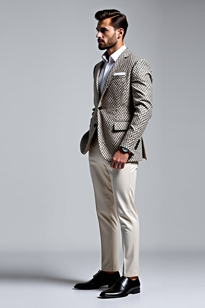 Load image into Gallery viewer, Grey Lapel Single Breasted 2 pieces Men&#39;s Suits