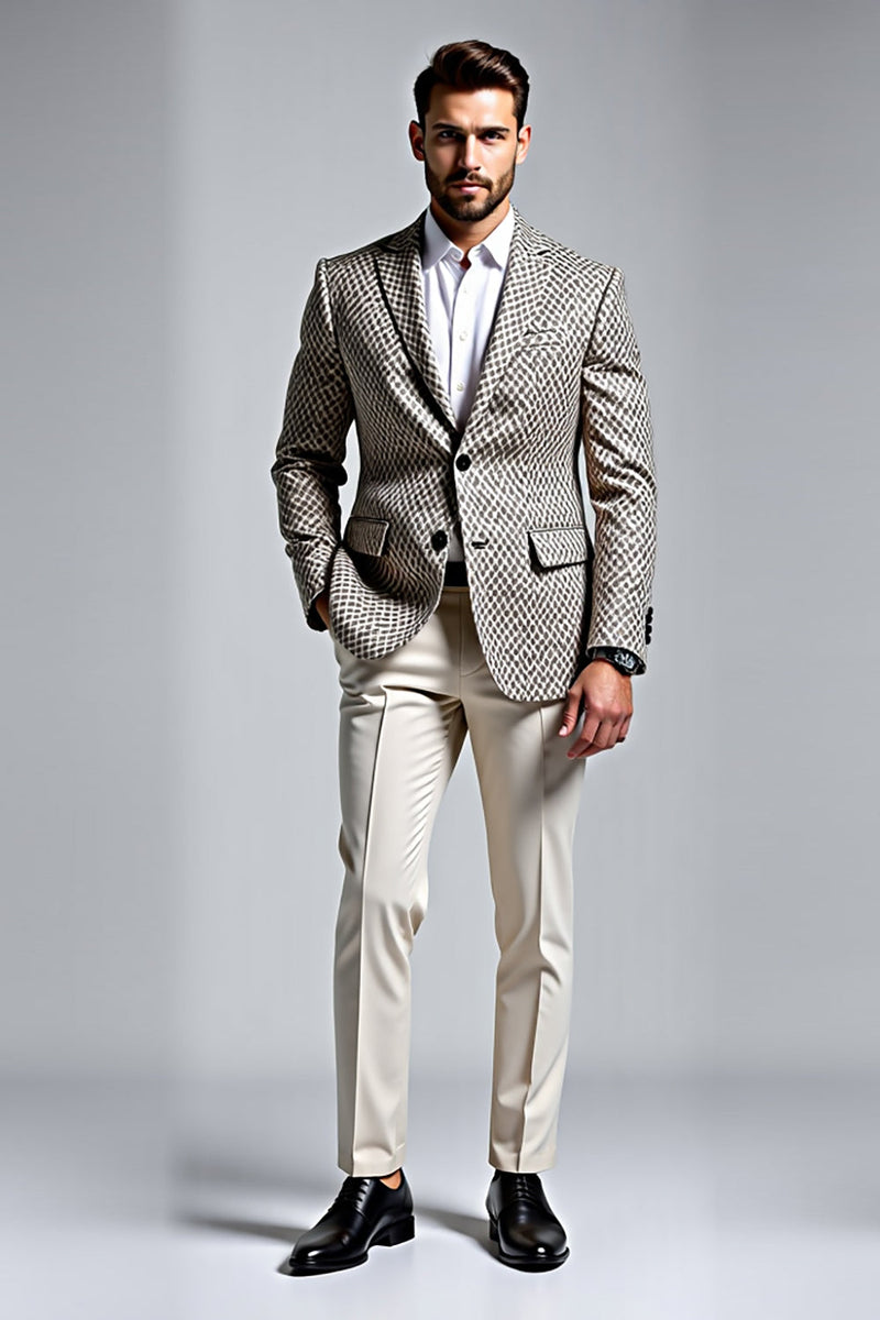 Load image into Gallery viewer, Grey Lapel Single Breasted 2 pieces Men&#39;s Suits