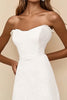 Load image into Gallery viewer, White A Line Strapless Lace Graduation Dress