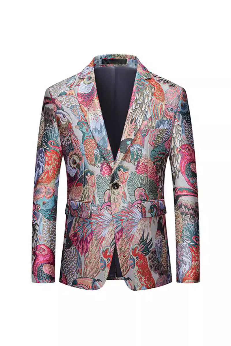 Load image into Gallery viewer, Men&#39;s Colourful Notched Lapel One Button Prom Blazer Jacket