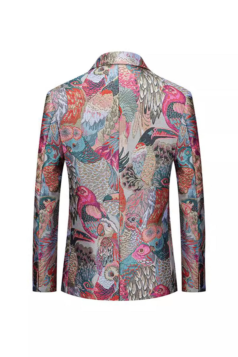 Load image into Gallery viewer, Men&#39;s Colourful Notched Lapel One Button Prom Blazer Jacket
