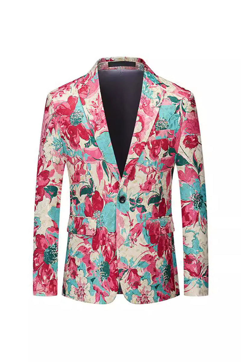 Load image into Gallery viewer, Floral Colourful Notched Lapel Men&#39;s Blazer