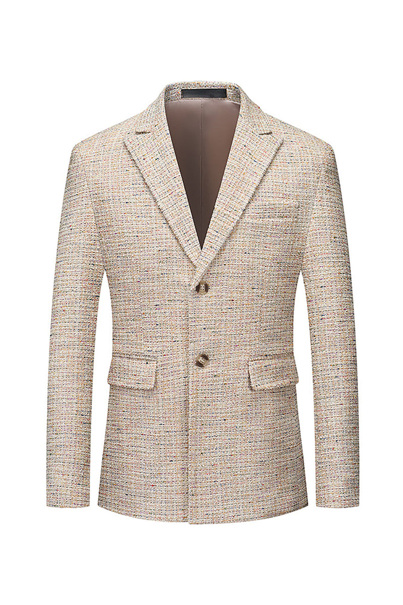Load image into Gallery viewer, Grey Peaked Lapel Single Breasted Men&#39;s Blazer