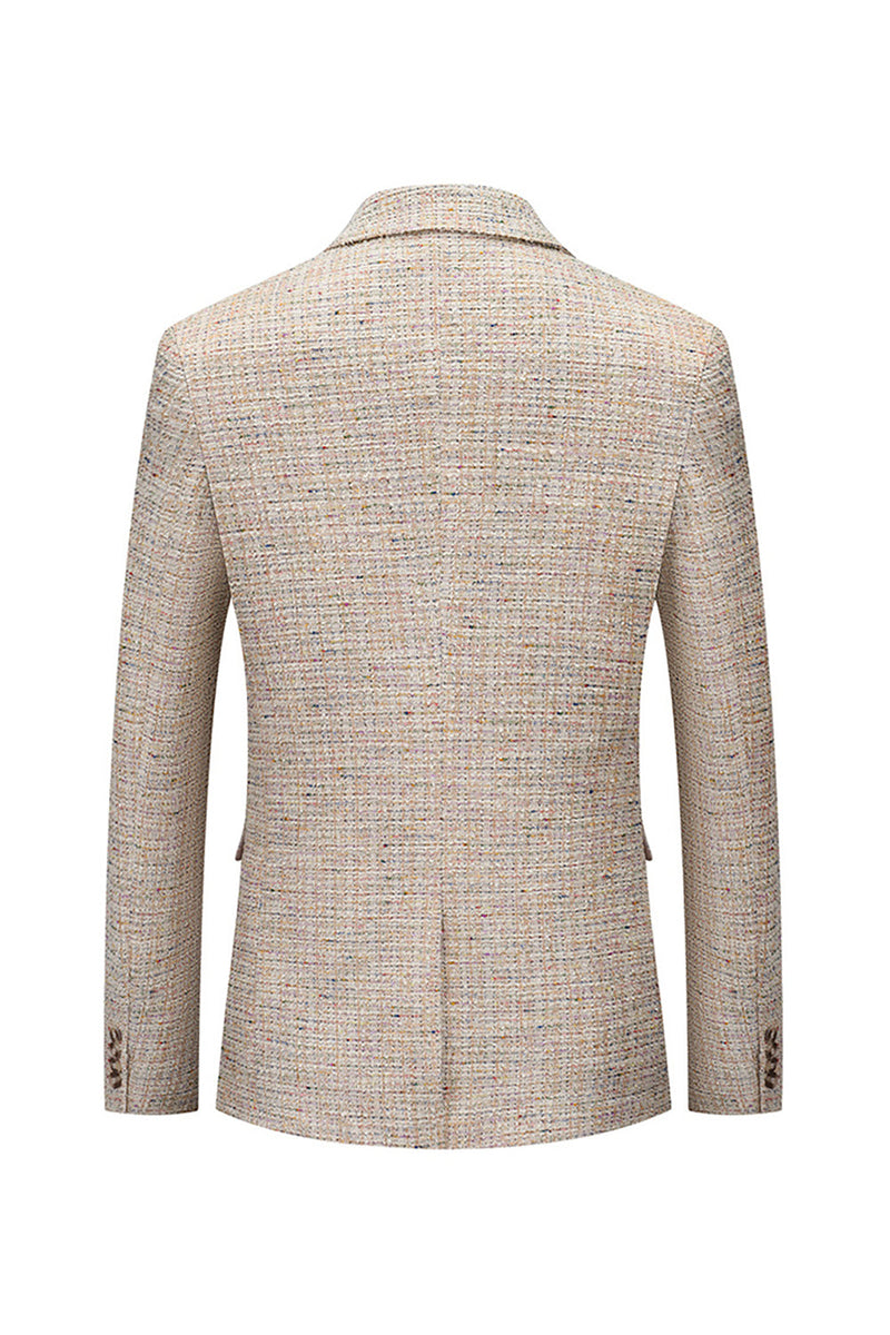 Load image into Gallery viewer, Grey Peaked Lapel Single Breasted Men&#39;s Blazer