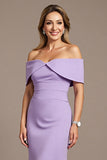Mermaid Off the Shoulder Lilac Mother of the Bride Dress