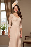 Apricot Mermaid Mother Of The Bride Dress With Appliques