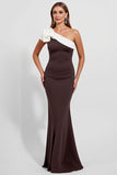 Black Mermaid Satin Long Formal Dress
