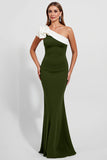 Black Mermaid Satin Long Formal Dress