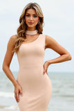 Apricot Mermaid Long Bridesmaid Dress