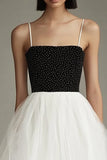 White Tulle A Line Short Graduation Dress
