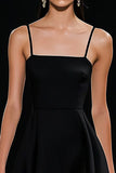 A Line Spaghetti Straps Little Black Dress