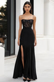 Black Sheath Long Formal Dress with Slit