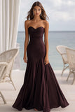 Strapless Mermaid Coffee Formal Dress
