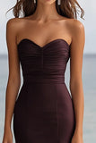 Strapless Mermaid Coffee Formal Dress