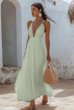 White Chiffon Long Summer Dress