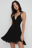 A Line Spaghetti Straps Little Black Dress