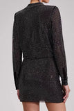 Sparkly Black 2-Piece Women Suits