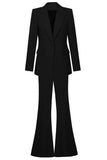 Black 2-Piece Peak Lapel Women Prom Suits