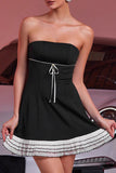 Strapless A Line Little Black Dress