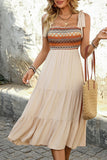 Light Khaki A Line Summer Dress with Bow