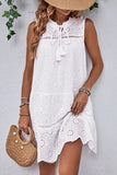 White A Line Short Summer Dress