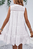 White A Line Short Summer Dress
