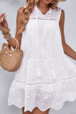White A Line Short Summer Dress