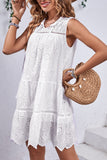 White A Line Short Summer Dress