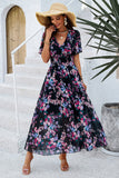 Apricot A Line Long Floral Summer Dress