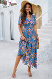 Apricot A Line Long Floral Summer Dress