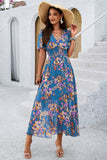 Apricot A Line Long Floral Summer Dress