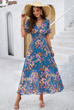 Apricot A Line Long Floral Summer Dress
