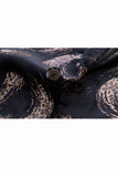 Black Golden Leopard Notched Lapel One Button Men's Blazer