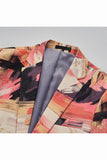 Floral Print One Button Notched Lapel Men's Blazer