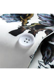 Floral White Slim Fit Notched Lapel Men's Wedding Blazer