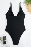 Classic Black Strappy One-Piece Swimsuit