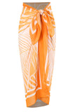 Halter One Piece Orange Printed Swimwear