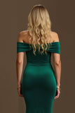 Dark Green Mermaid Off The Shoulder Long Holiday Dress