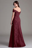 Off The Shoulder Sage Green Floral A-Line Long Choir Dress