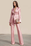 Dusty Rose 2 Piece Notched Lapel Business Suits