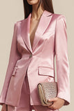 Dusty Rose 2 Piece Notched Lapel Business Suits