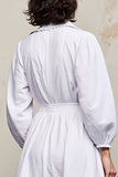 White Simple Long Sleeve A Line Wedding Guest Dress