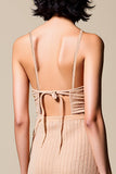 Champagne Spaghetti Straps Ruched Wedding Guest Dress
