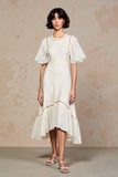 Ivory A Line Chiffon Wedding Guest Dress